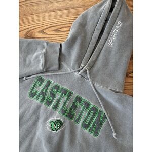 Vintage‎ Castleton College Spartans Spell Out Hoodie Sweatshirt Size XL